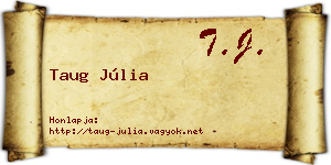 Taug Júlia névjegykártya