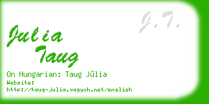 julia taug business card